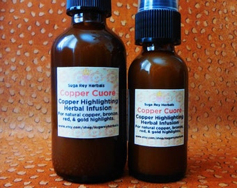 Copper Cuore <3 * Copper herbal infusion highlighting spray * For copper, red, & gold highlights * soft and subtle lightening