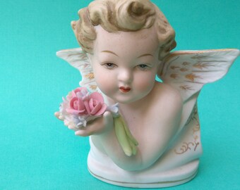 Cherub with flowers | Etsy