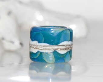 Pebble Pond Lampwork Glass Dreadlock Bead 9mm hole