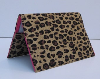 Fabric Passport Holder Cover Case - Cheetah - Leopard Print