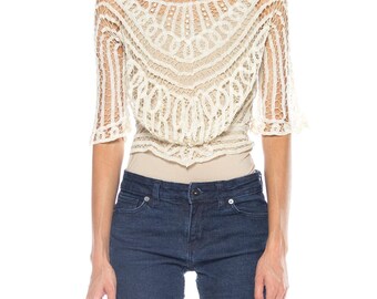 Victorian Battenburg Lace Blouse Size: 2