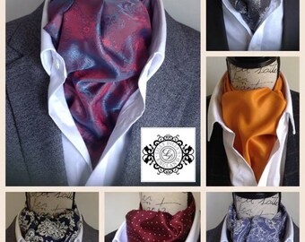 Ascot style cravat, neckwear, mens accessories, Cravat, Ascot cravat, mens gift, father's day gift, gift for him
