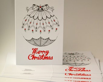 Zentangle Christmas Cards Merry Christmas