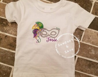 Mardi Gras Mask Toddler Tee