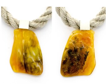 Amber Pendant, Baltic Amber Pendant, Amber Necklace, yellow, orange, amberstone, Amber Pendant Chain, Choker Amber Jewellery,