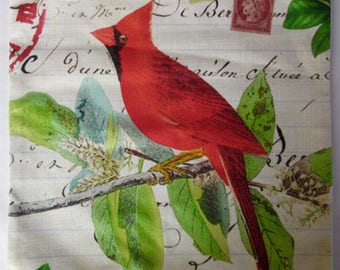 Red Bird Cushion Cover