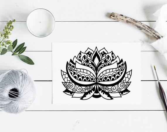 Download Lotus SVG, SVG Zentangle, Namaste SVG, Lotus Shirt, Yoga ...