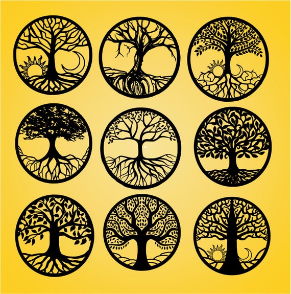 Download Life of tree tree cut file tree cut out tree dxf tree