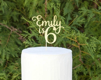 ANY NUMBER! Happy Birthday Cake Topper, Personalized Cake Topper, Cake Topper, Glitter Cake Topper, Custom Cake Topper, Birthday Party