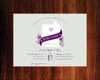 Around the House Bridal Shower invitation, bridal Shower invitations - set of 12