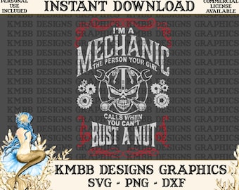 SALE - Instant Download - Personal Use - Im a Mechanic Your Girl Calls When - Svg Png Dxf Eps - Cut cutting svg Shirt Cup Design Wall Art
