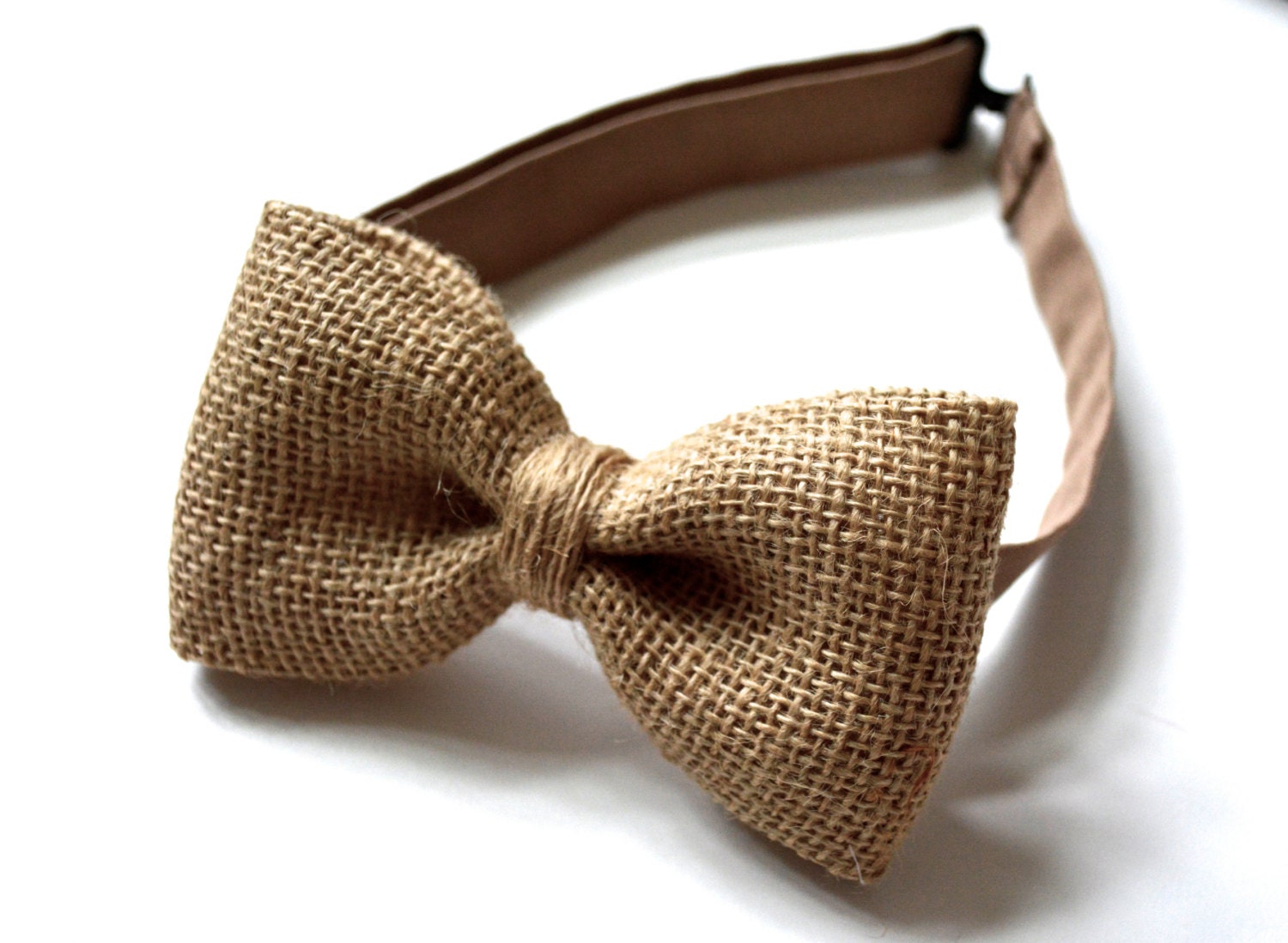 Free SwatchesBurlap Bow Tie Burlap Wedding Accessories