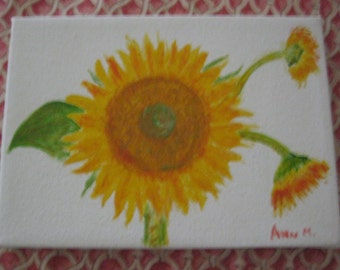 Original Acrylic Sunflower Painting