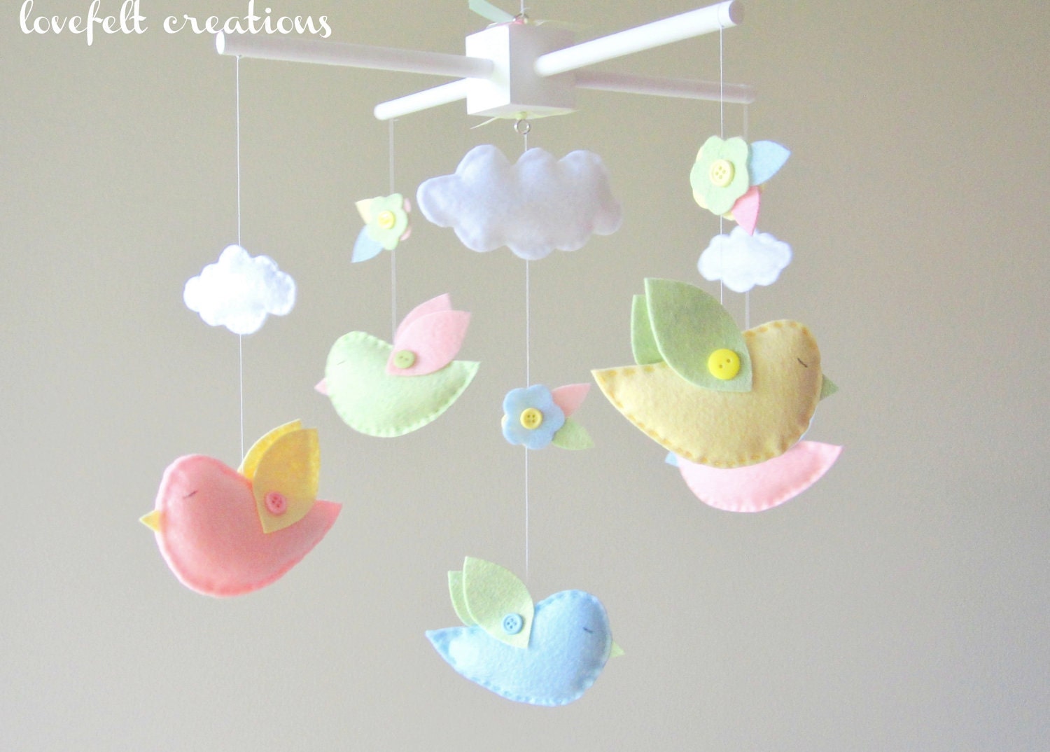 Baby Crib Mobile Custom Baby Mobile Bird Mobile Birds