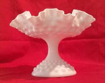 Fenton Milk Glass Compote