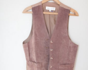 vintage suede leather vest *