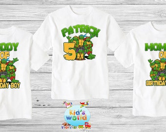 Teenage Mutant Ninja Turtles Birthday Shirt, TMNT Custom Shirt, Personalized NINJA TURTLES Shirt, tmnt family shirts, Birthday t-shirt d31