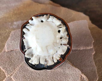 Naturally Shed Antler Rosette Ring