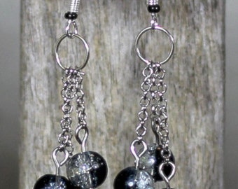Grey and black Crackle trio