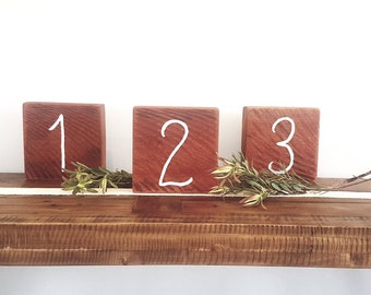 Australian Timber Wedding Table Numbers