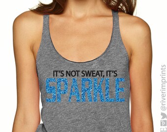 It's Not Sweat, It's SPARKLE Ladies' Triblend Racerback Tank