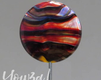 1.25" Lentil Glass Lampwork Bead