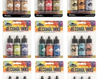 Tim Holtz Ranger Alcohol Ink Sets Three 1/2 oz bottles CHOICE Coordinated Colors