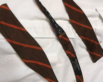 Vintage Brooks Brothers Bowtie - Brown & Orange