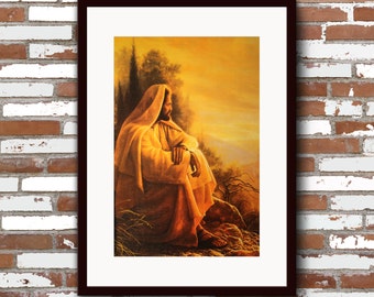 Wall Decor O JERUSALEM Christian Art Jesus Painting Wall Decor O JERUSALEM Christian Art Jesus Painting