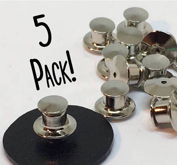 Locking Pin Back 5 PACK Enamel Pin Back. Nickel Plated