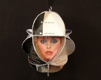 Pat Benatar Album Cover Ornament Made Of Repurposed Record Jackets