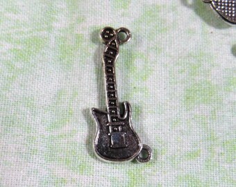 10 Antique Silver Guitar Connector Links 26x10.5mm (B370i)