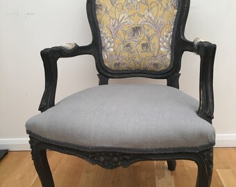 French vintage restored armchair