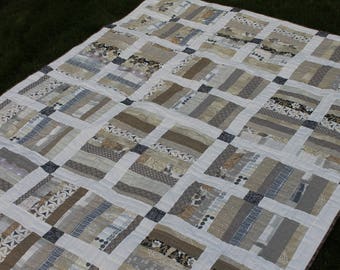 Large Lap Quilt in Lovely Neutrals