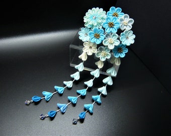 TSUMAMI KANZASHI hair accessory hair pin (blue)