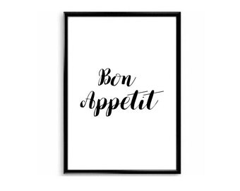 Bon Appetit kitchen home print