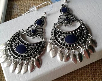 Bohemian Moon Earrings,Statement Earrings