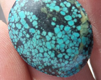 Superb stabilized Chinese Turquoise cabochon!