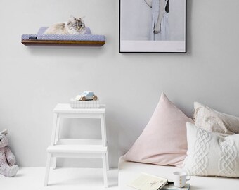 Curved cat shelf * Wall cat shelf * Cat furniture * GRAY cat bed * Best bed for cat * Wall perch * Cat tree * Cosy And Dozy * Crazy cat lady