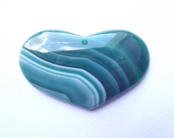 Natural green agate heart LYR 403