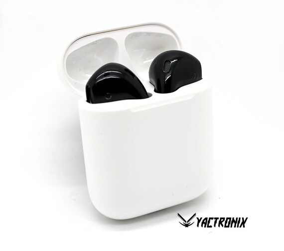 Custom Apple AirPods Wireless Earbuds Custom Painted Black
