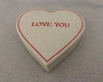 Tiffany & Co. Love You Heart Shaped Trinket Box