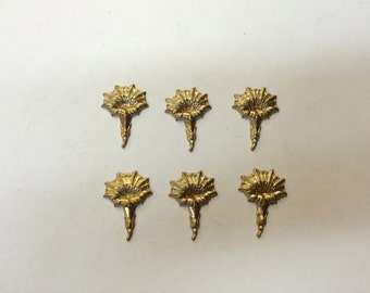 Brass Stamping - Brass Morning Glory, Small - Set of 6