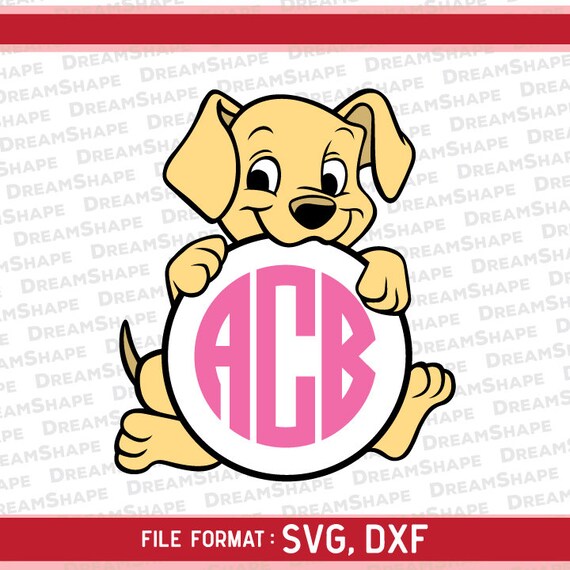Dog SVG Files Dog Monogram SVG Puppy Svg File Dog Svg