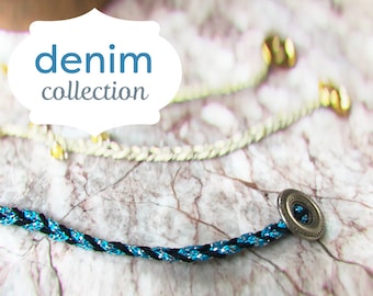 Friendship bracelet- rich blue