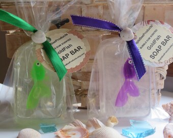 Gold Fish Soap, Fish Soap, Novelty Soap, Kids Soap, Children's Soap, Party Favors, Birthday Party Soap Favors, Stocking Stuffers, Soap gift