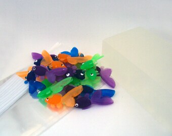 Fish in a Bag Soap Kit DIY * INCLUDES SOAP & Blue Color * Kids Party Favors Embedded Soap, DiY Soap Kit, Rainy Day Project Kids Birthday