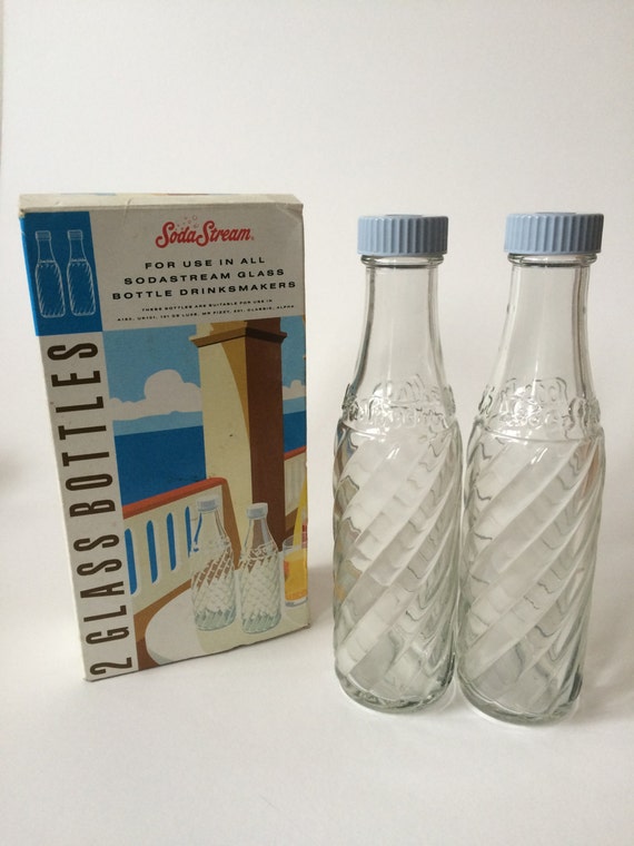Two original boxed SodaStream bottles