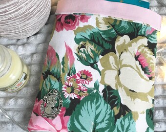 Jane Austen peonies pouch