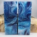 2 Pcs Blue Pearl Composite Knife Scales (46)